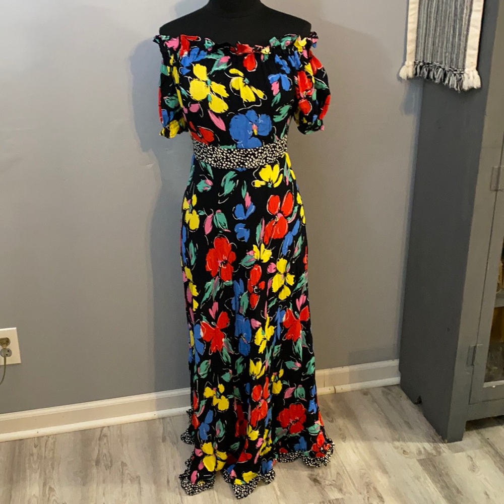 NWT - RIXO for Target off the shoulder Maxi Dress. Size 6